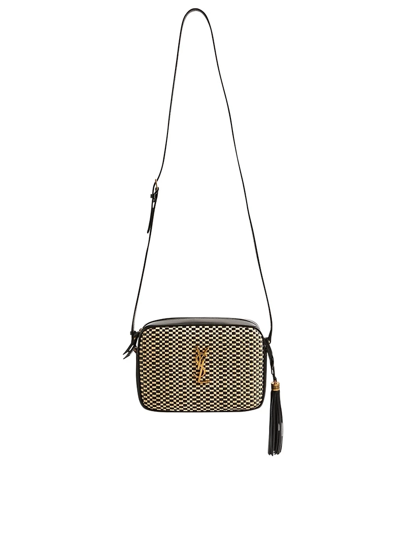 Medium Lou YSL Monogram Raffia Camera Bag