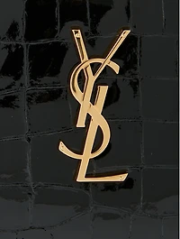 Vinyle YSL Monogram Round Croc-Embossed Leather Camera Bag