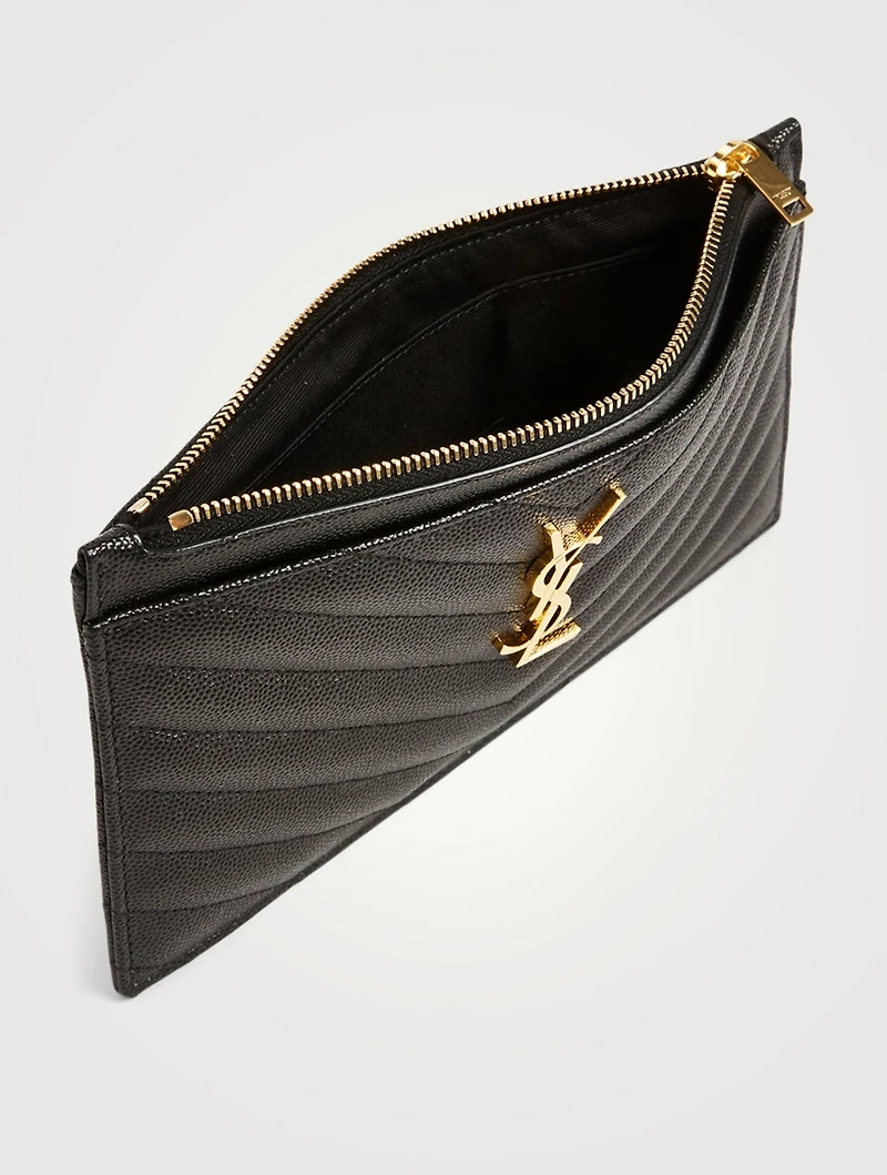 YSL Monogram Leather Pouch