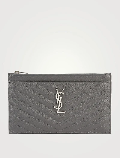 Large YSL Monogram Leather Pouch