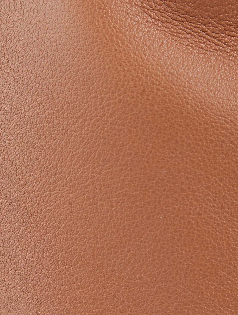 Small Horseshoe Leather Bucket Bag