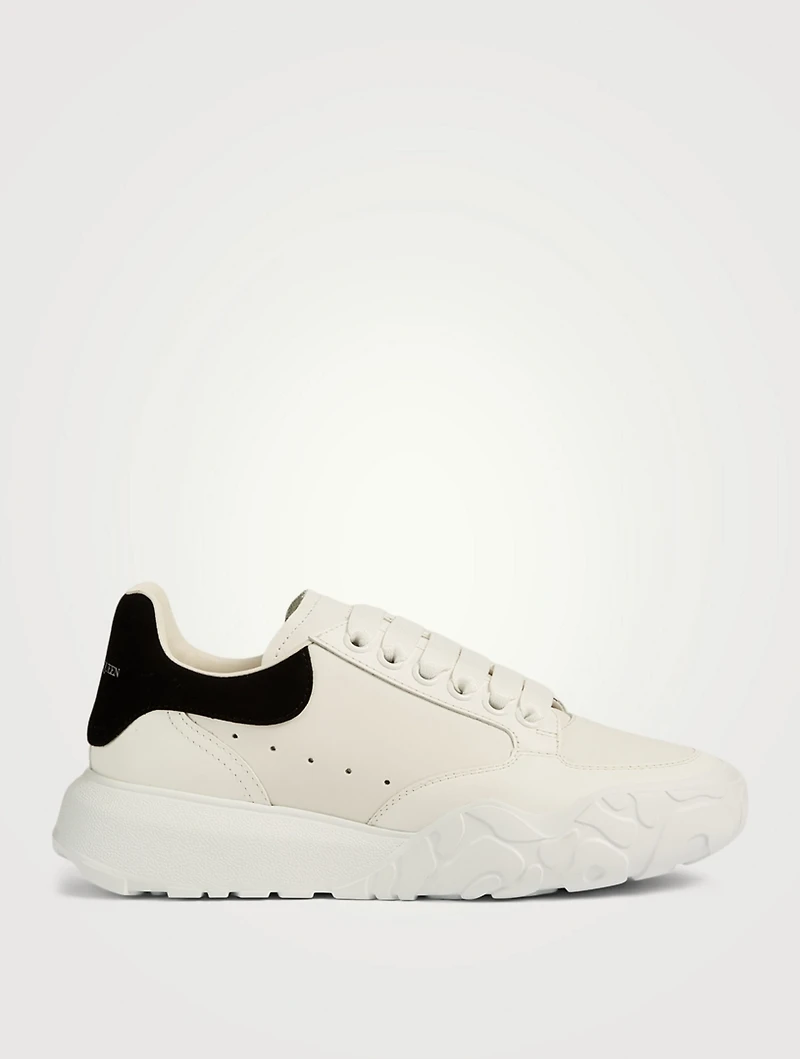 Oversized Leather Court Sneakers