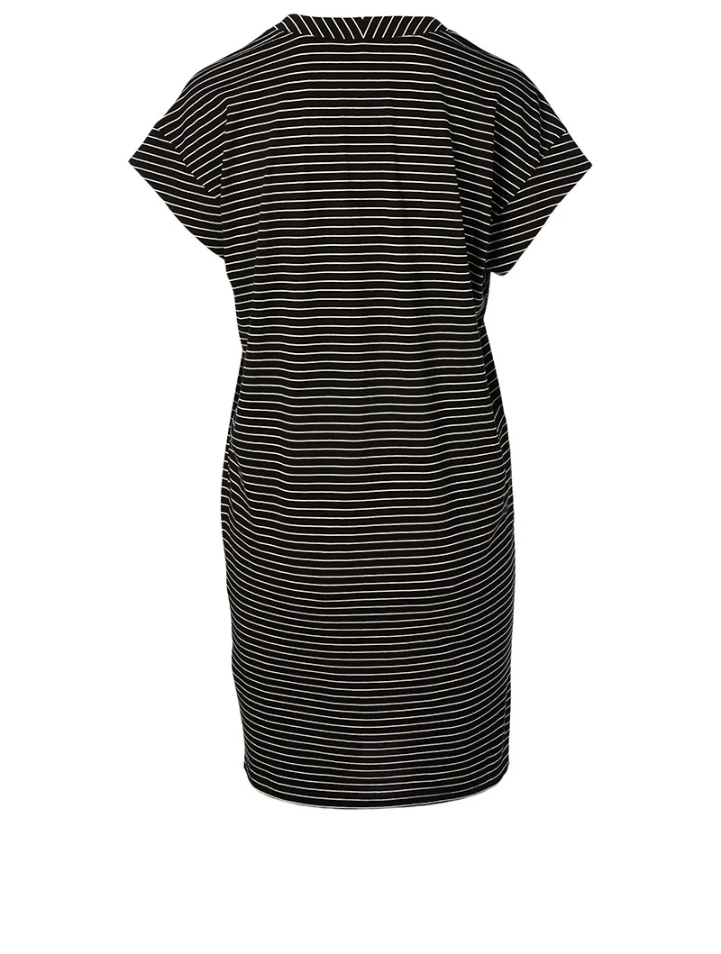 Le V Cotton Mini Dress Striped Print