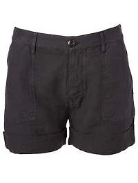 Le Beau Linen High-Waisted Shorts
