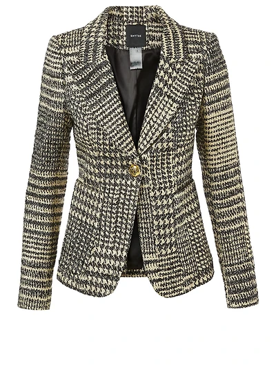 Patch Pocket Duchess Blazer Glencheck Print
