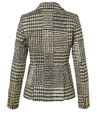 Patch Pocket Duchess Blazer Glencheck Print