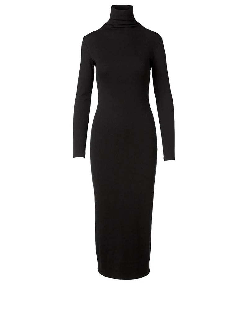 Cheldon Cotton Turtleneck Long Dress