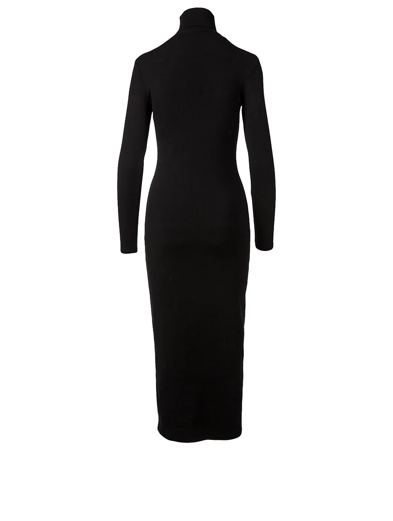 Cheldon Cotton Turtleneck Long Dress