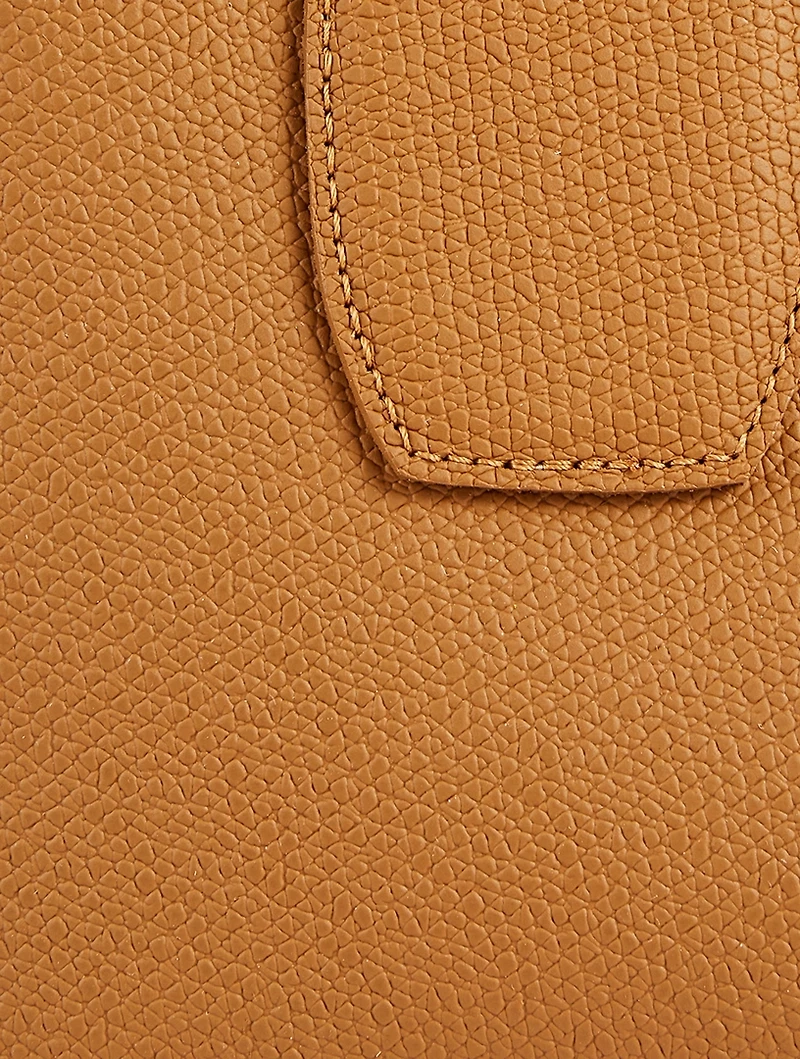 Medium Roseau Leather Top Handle Bag