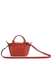 Le Pliage Leather Top Handle Bag