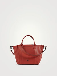Small Le Pliage Leather Top Handle Bag