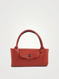 Small Le Pliage Leather Top Handle Bag