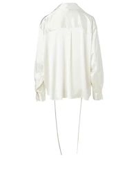 Satin Anagram Pajama Blouse