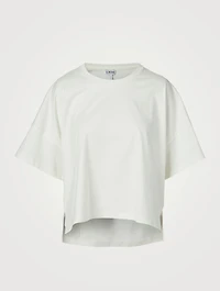 Cotton Cropped T-Shirt With Anagram