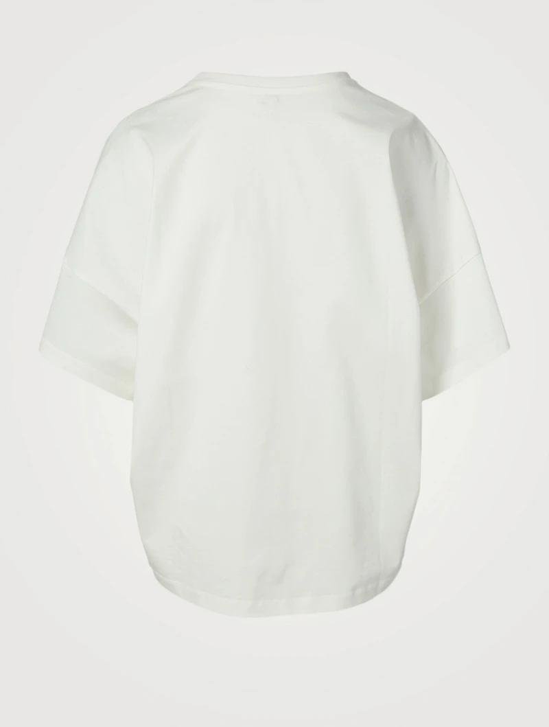 Cotton Cropped T-Shirt With Anagram