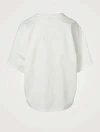 Cotton Cropped T-Shirt With Anagram