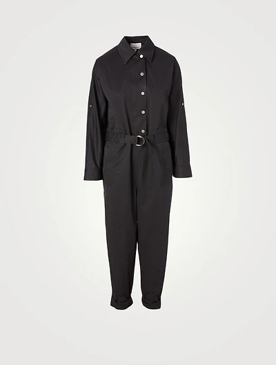 Cotton-Blend Utility Jumpsuit