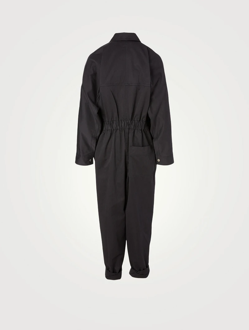Cotton-Blend Utility Jumpsuit