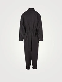 Cotton-Blend Utility Jumpsuit