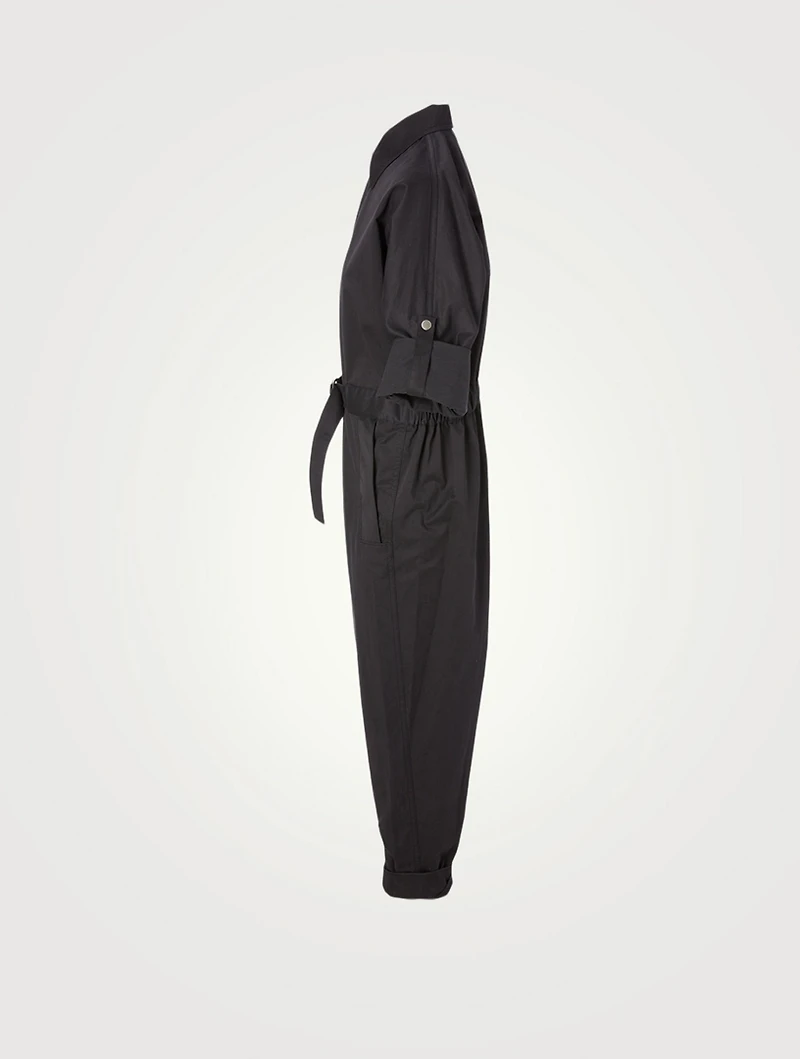 Cotton-Blend Utility Jumpsuit