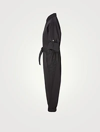 Cotton-Blend Utility Jumpsuit