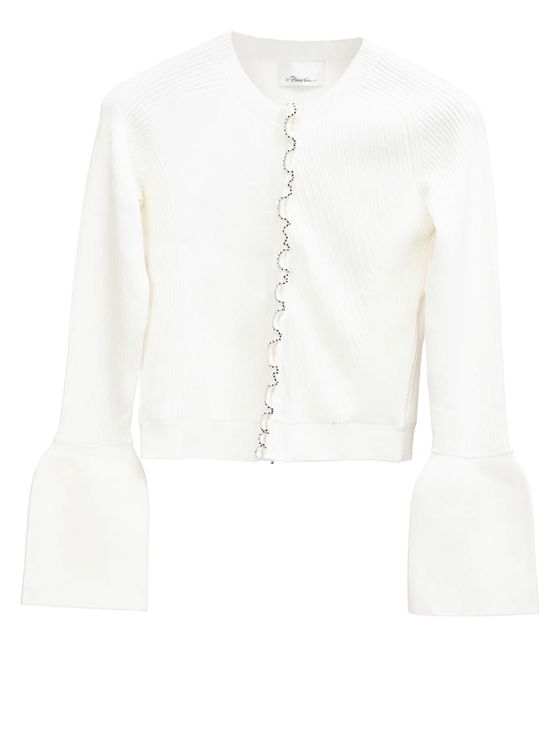 Wool Ribbed Cardigan