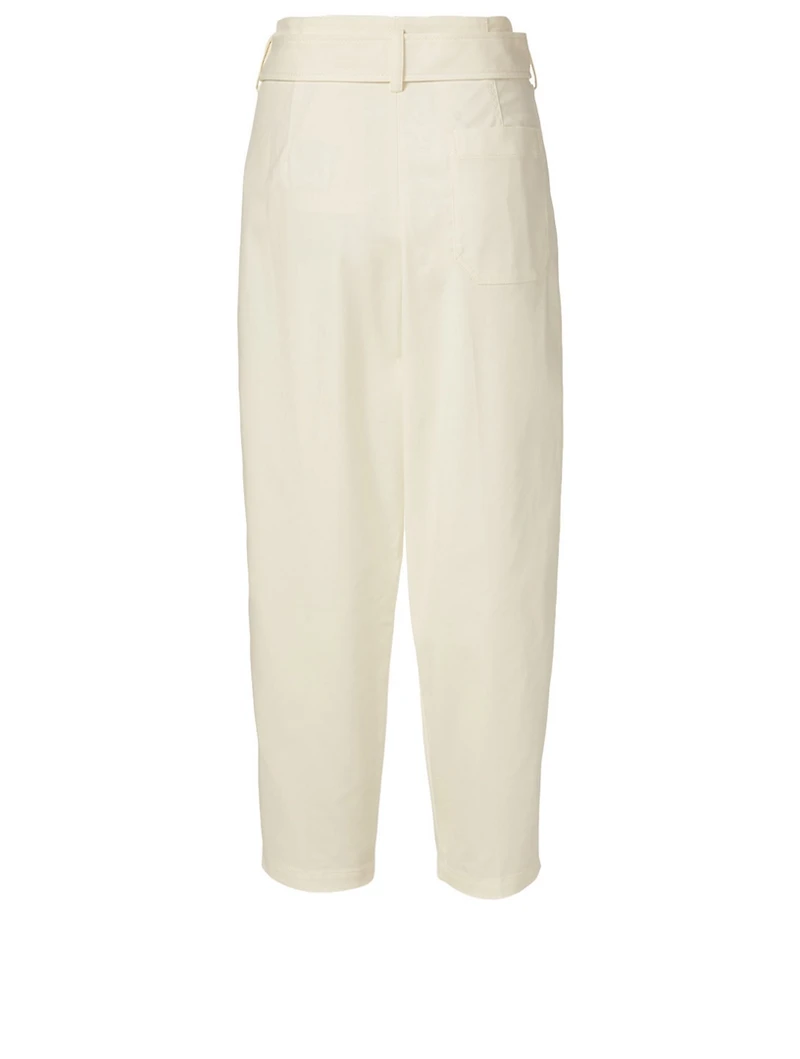 Cotton-Blend Utility Pants With Belt