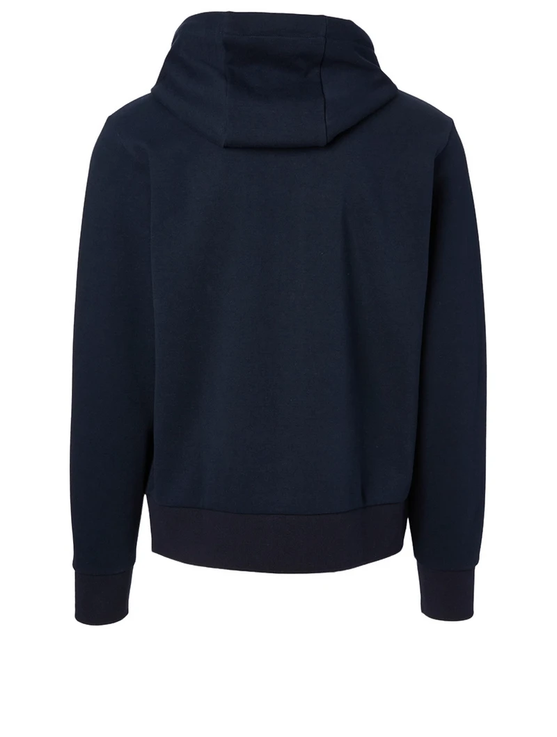 Cotton Four-Bar Zip Hoodie