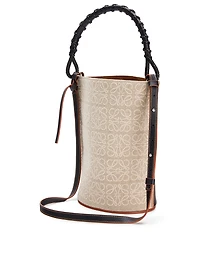 Gate Anagram Linen Canvas Top Handle Bucket Bag