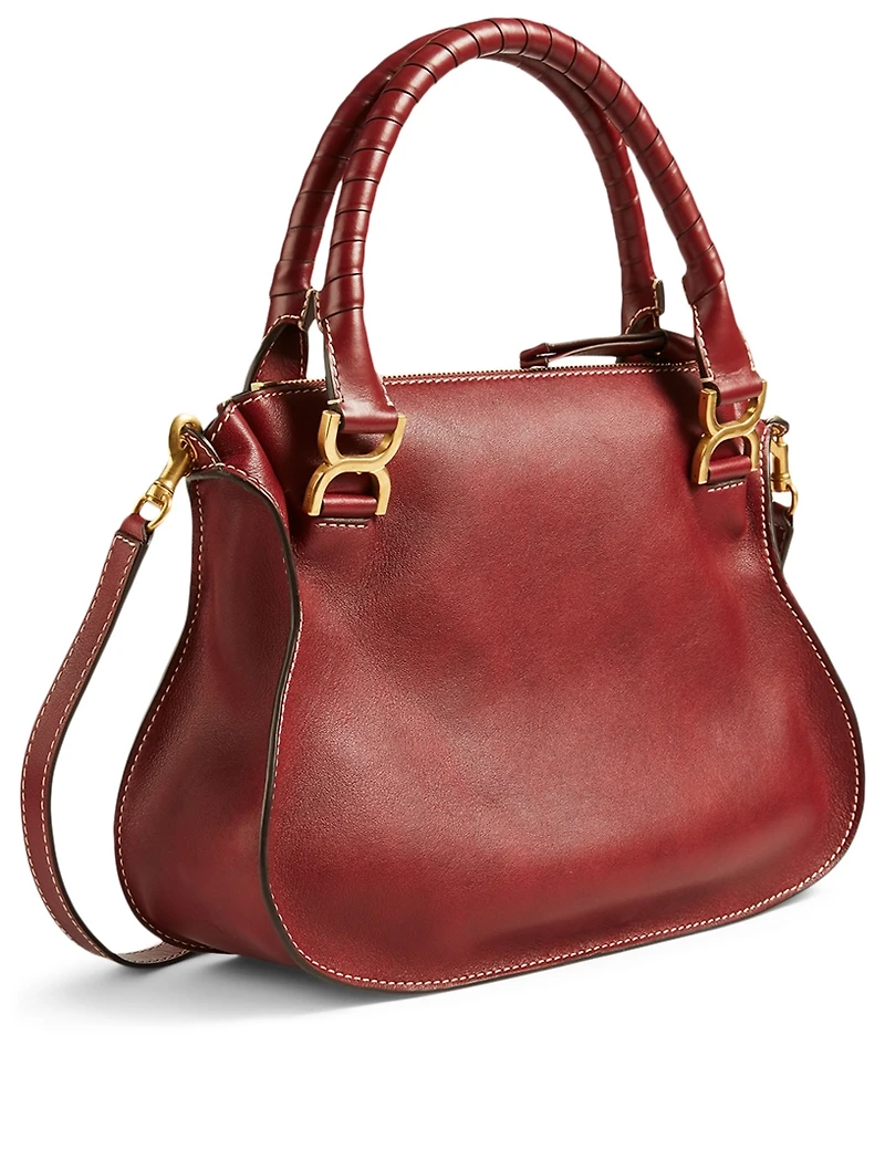 Medium Marcie Leather Satchel Bag