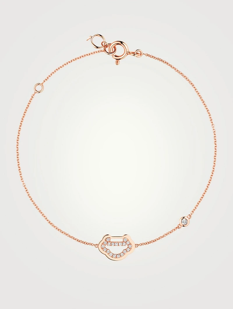 Petite Yu Yi 18K Rose Gold Bracelet With Diamonds