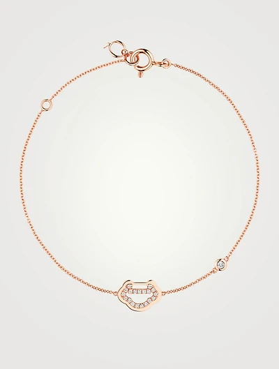 Petite Yu Yi 18K Rose Gold Bracelet With Diamonds