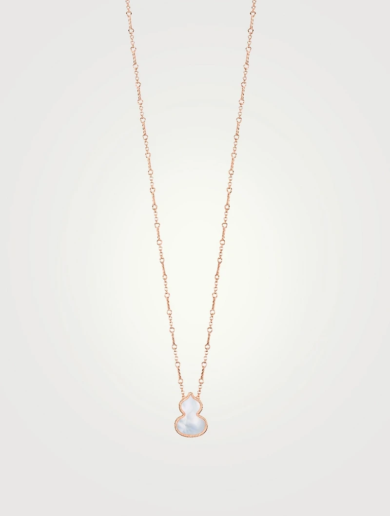 Wulu 18K Rose Gold Necklace With Mother-Of-Pearl
