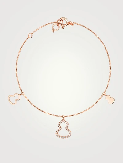 Petite Wulu 18K Rose Gold Bracelet With Diamonds