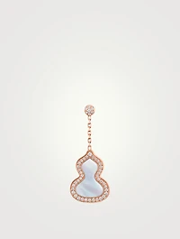 Small Wulu 18K Rose Gold Earring With Diamonds And Mother-Of-Pearl