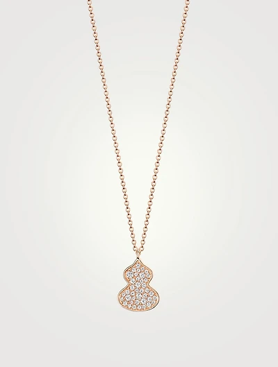 Petite Wulu 18K Rose Gold Necklace With Diamonds