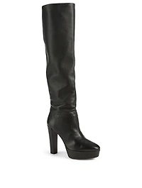 Chambord 120 Leather Platform Knee-High Boots