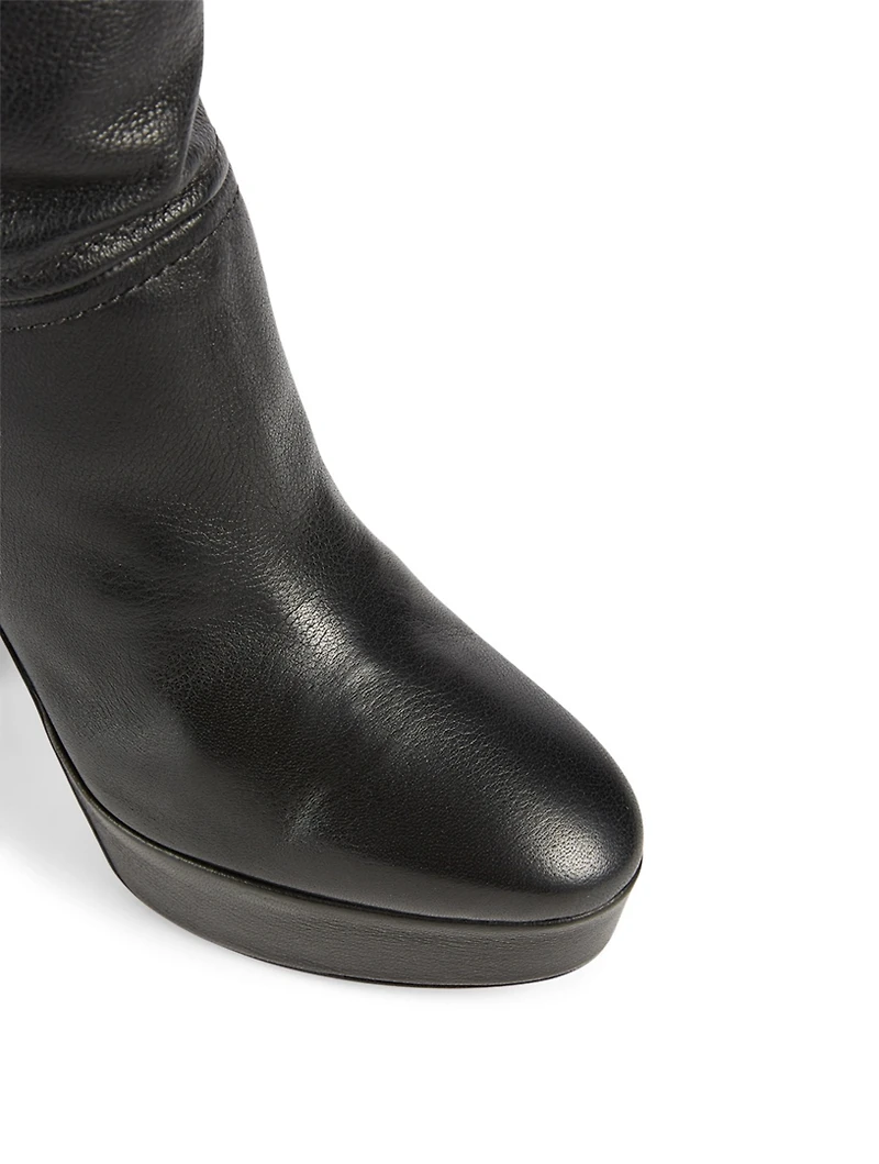 Chambord 120 Leather Platform Knee-High Boots