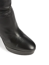 Chambord 120 Leather Platform Knee-High Boots