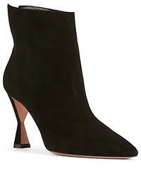 Sky Suede Heeled Ankle Boots