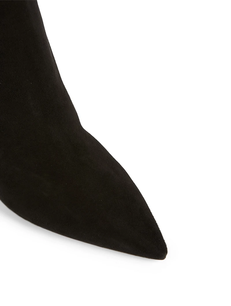 Sky Suede Heeled Ankle Boots
