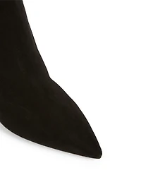 Sky Suede Heeled Ankle Boots