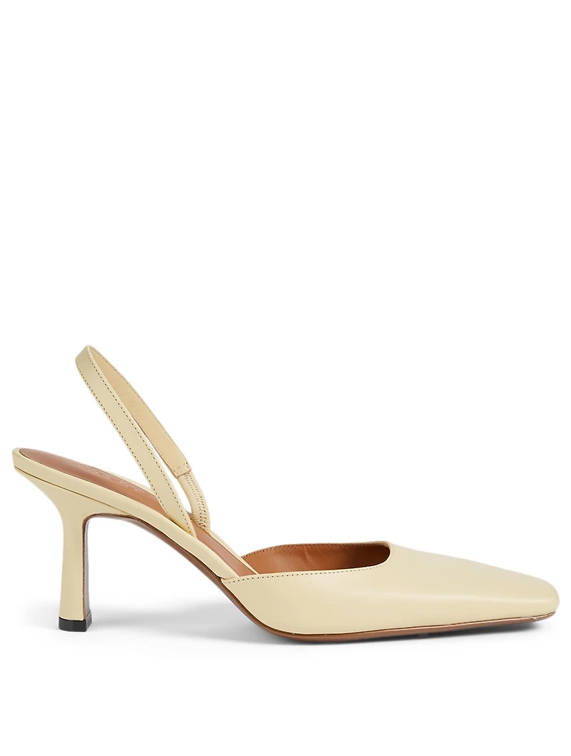 Dracu Leather Slingback Pumps