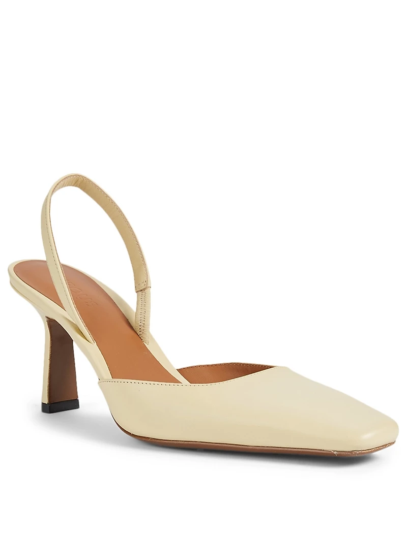 Dracu Leather Slingback Pumps