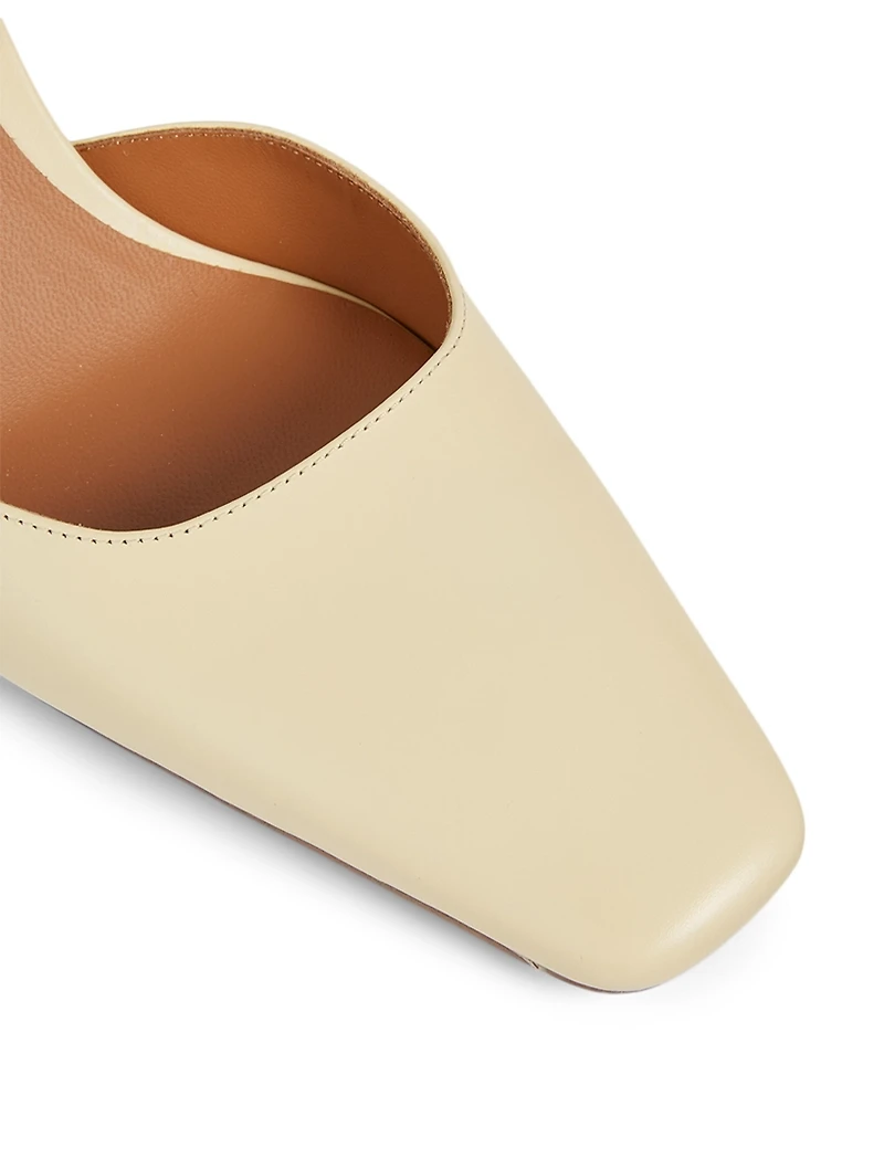 Dracu Leather Slingback Pumps