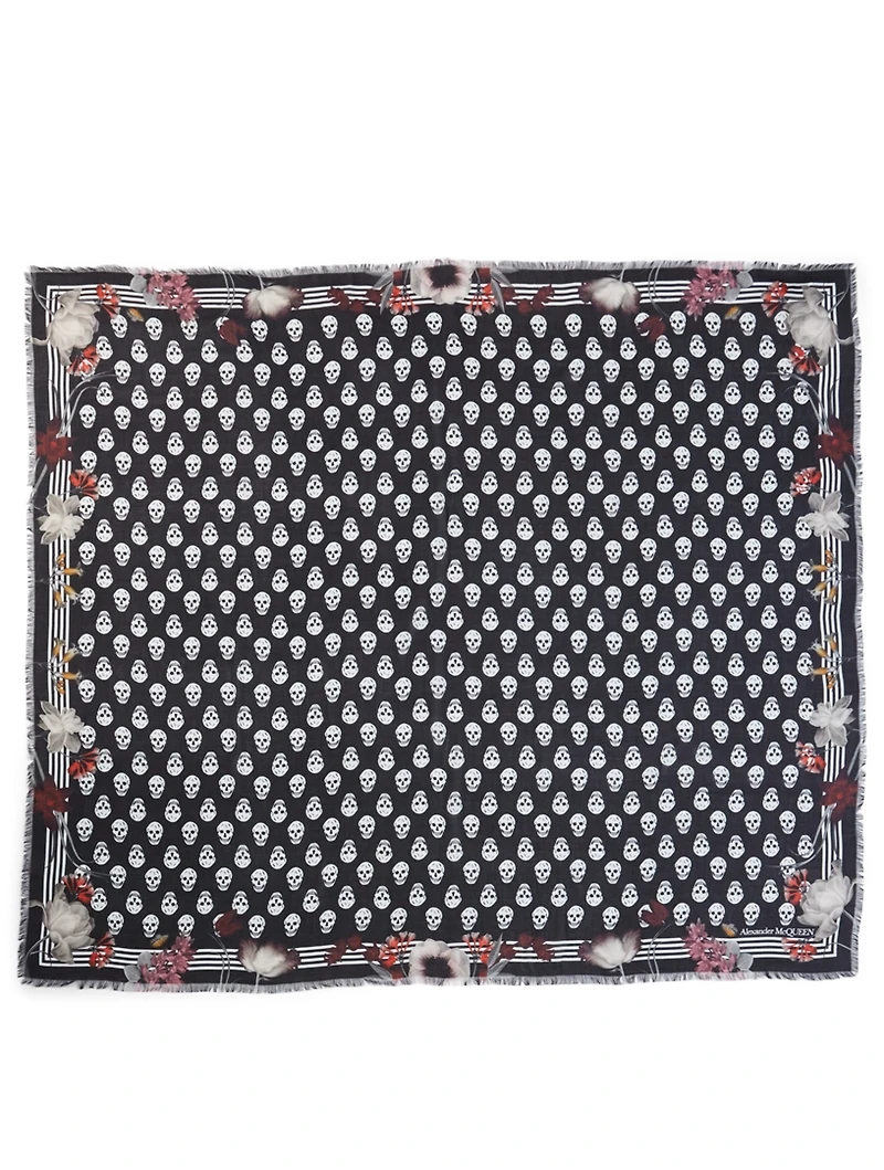 Modal Night Flower Biker Skull Scarf