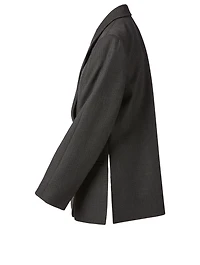 Loreo Wool Oversized Blazer Check Print