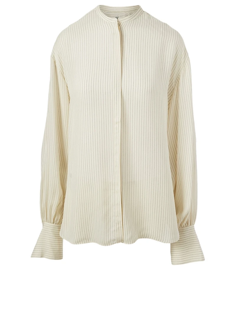 Assa Silk Blouse Striped Print