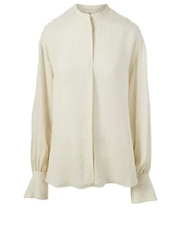 Assa Silk Blouse Striped Print