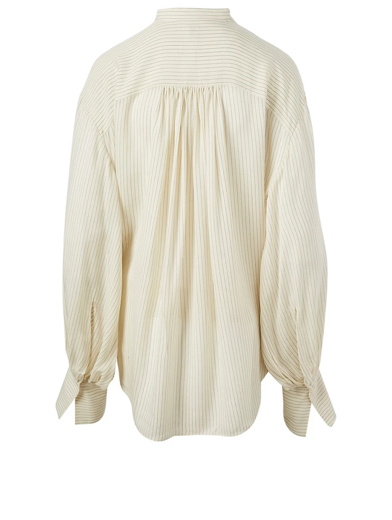 Assa Silk Blouse Striped Print